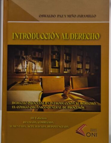 INTRODUCCION AL DERECHO. 3ra Edición